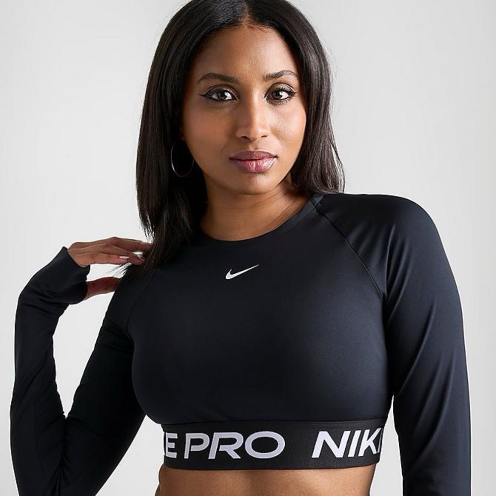 Women’s Nike Pro 365 Dri-FIT Cropped Long Sleeve Shirt , Size L